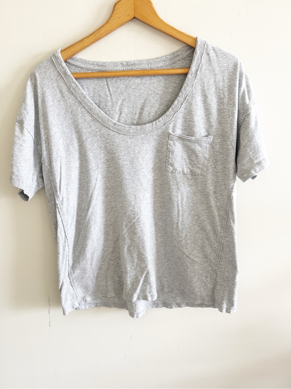 Aerie gray oversized cotton short sleeve tee top size XS
